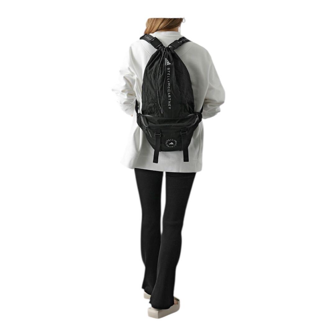 ななadidas ステラマッカートニー ボディバック ウエストポーチ 黒