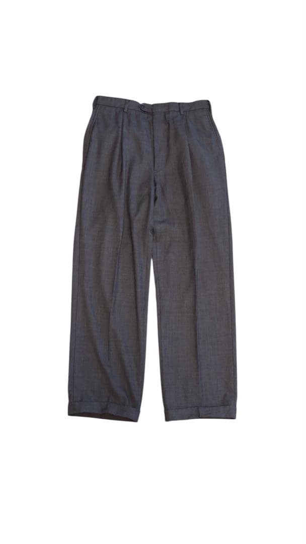 パンツ 00s ARMANI COLLEZIONI wool tack slacks