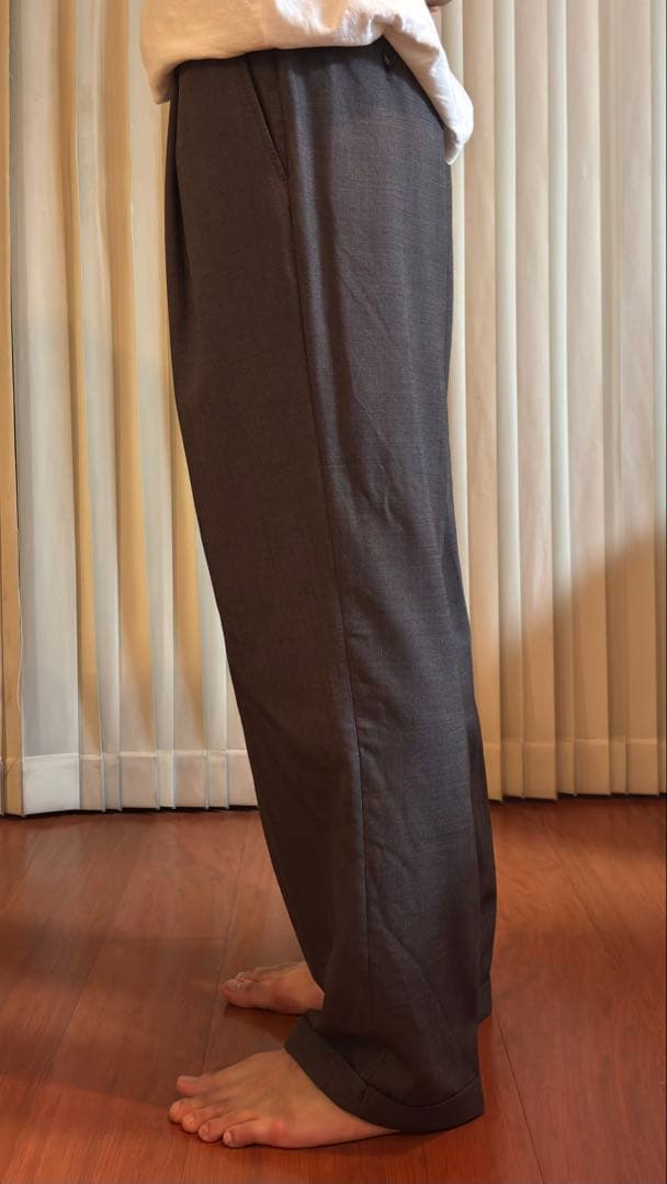 パンツ 00s ARMANI COLLEZIONI wool tack slacks