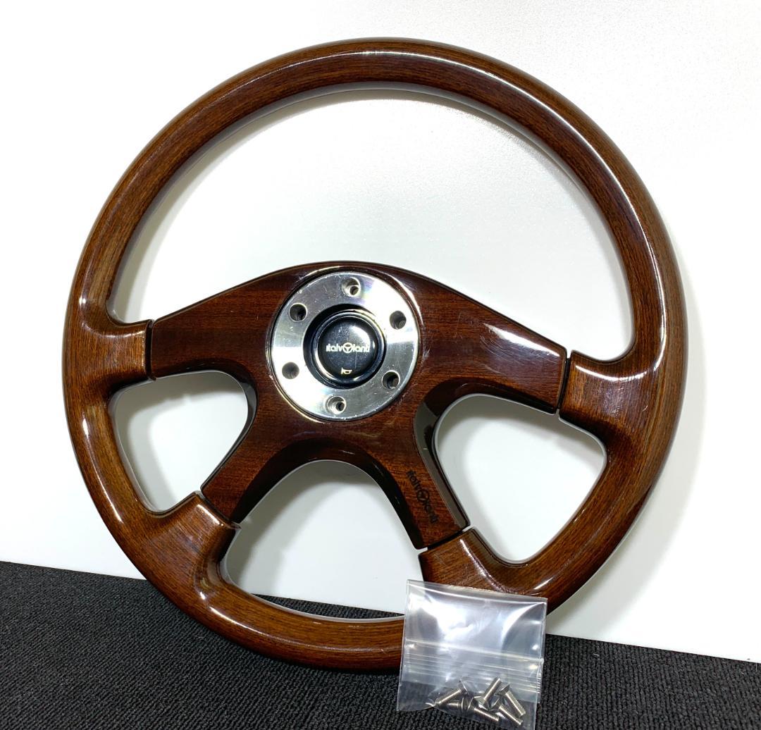 イタルボランテ ドルチェ ウッドステアリング 36.5パイ 99年製 美品