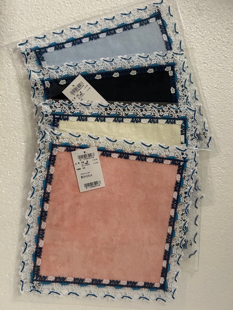 ANA×近沢レースハンカチセット（ピンク、紺、青、白）