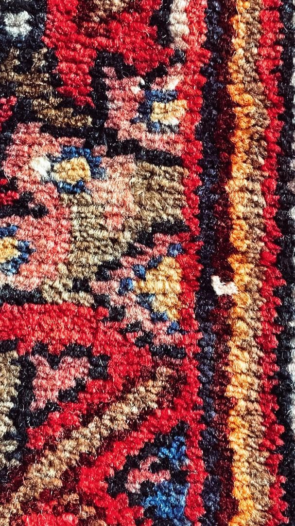 155×82〜90 アフガニスタン バルーチ族 手織りヴィンテージラグ 花と鳥