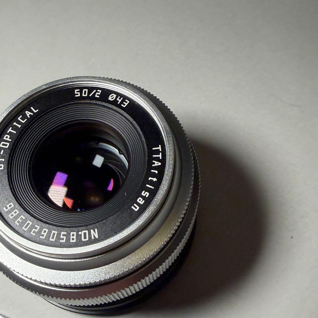 TTArtisan 50mm F2 単焦点レンズ シルバー eマウント