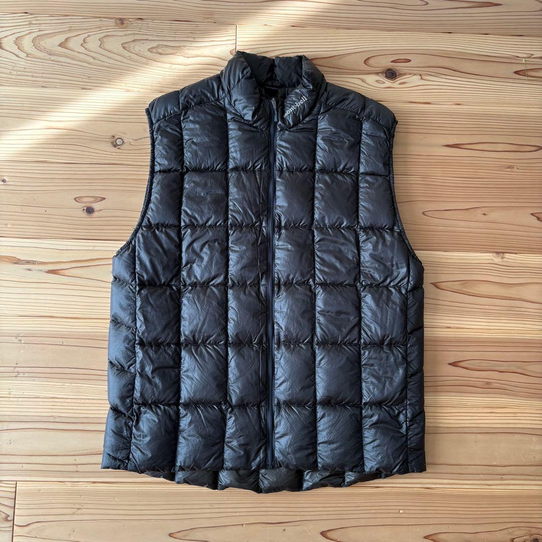 モンベル900FP EXライトダウンベスMen’s XL ブラック