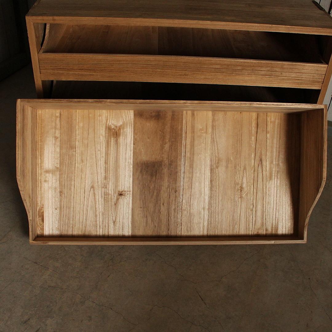 古い木製の引き出し　3段　食器棚　シャツケース　収納棚　チェスト　古家具