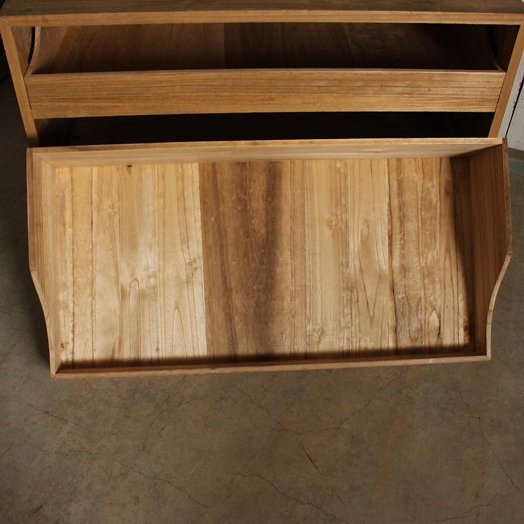 古い木製の引き出し　3段　食器棚　シャツケース　収納棚　チェスト　古家具