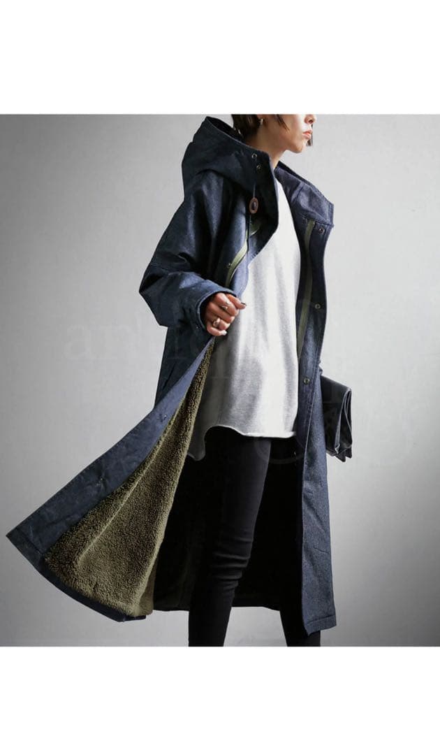 アンティカ 美品 大人気高評価完売品 裏ボアデニムコート