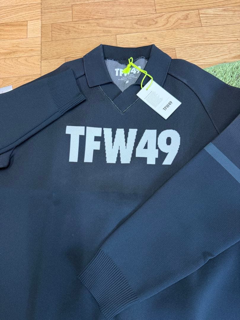 新品正規品【TFW49/L】ニットポロ　長袖カットソー高機能ポリエステルUVケア