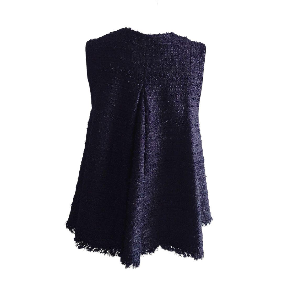 タグ付 cadune カデュネ ツイードフレアジレ 36 ブラック