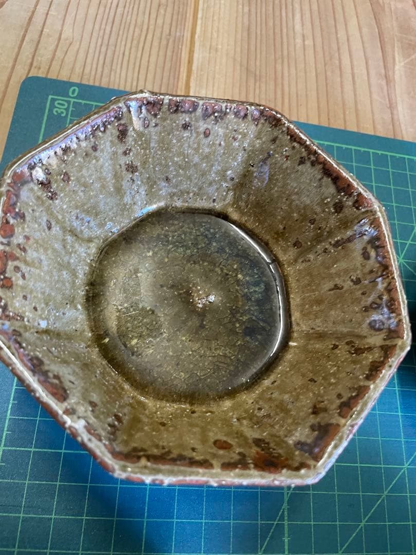 s*a様 宮城陶器　宮城正幸　八角鉢　四つ【m1402 沖縄　やみむん　骨董　民