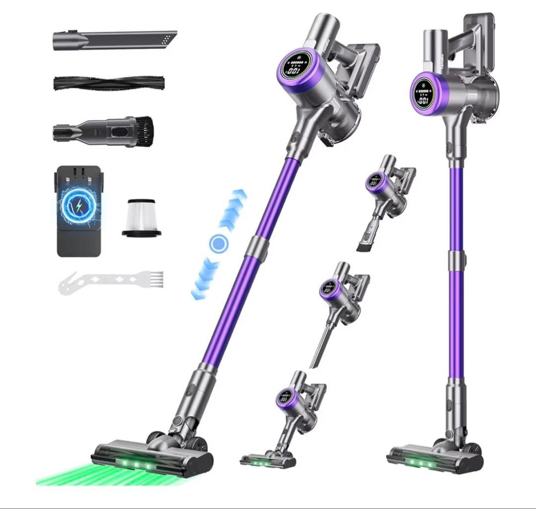 ◎新品◎コードレス掃除機 80KPa超強力吸引／最大65分連続稼働／自立式／AI