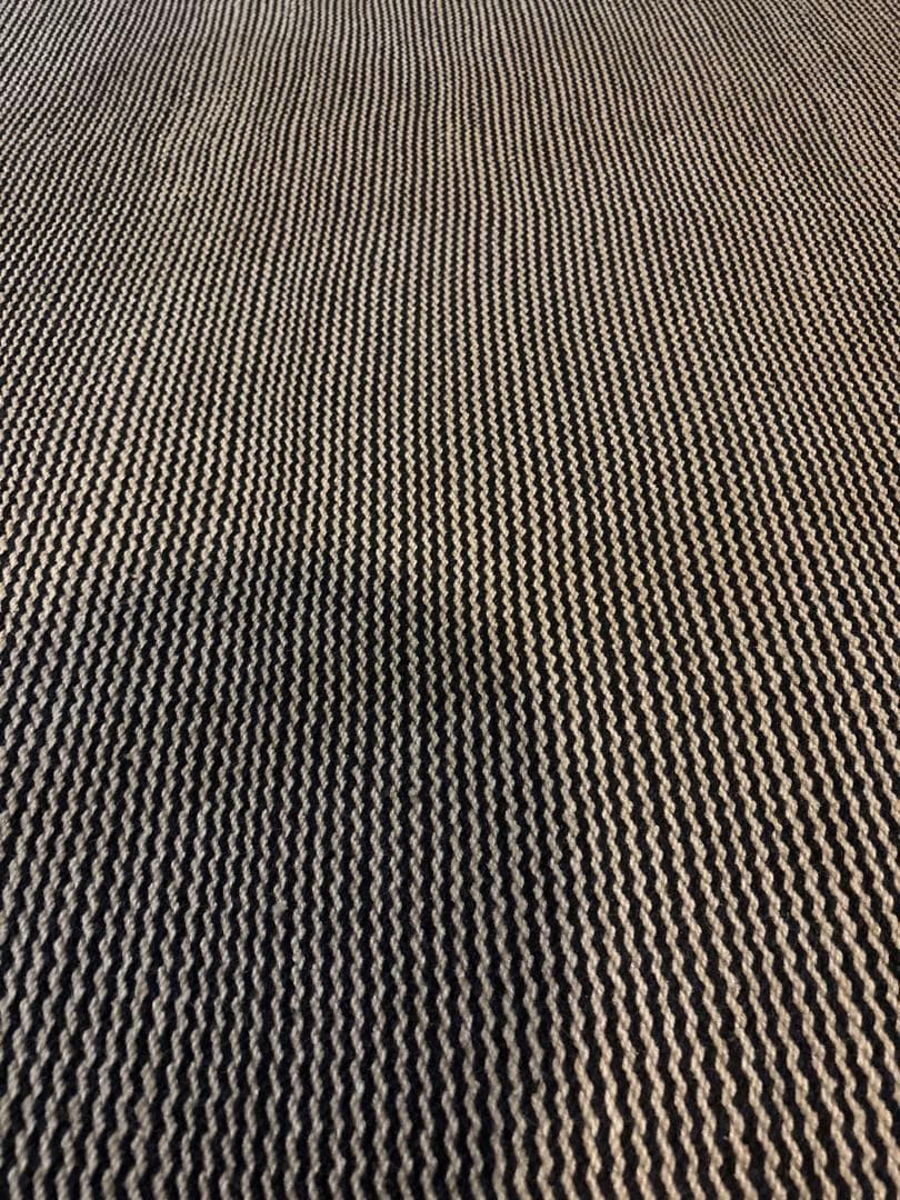 ACTUS購入 フラット織りラグ ブラック×ナチュラル 北欧モダン202×143