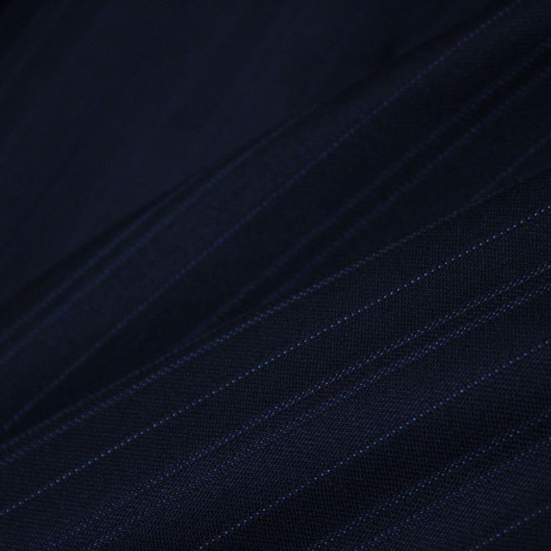 極美品 ポールスミス ロロピアーナ 2Bセットアップスーツ ストライプ ネイビー