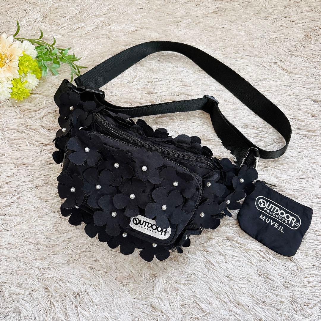 極美品✨MUVEILミュベール×アウトドアプロダクツ コラボ ウエストポーチ 黒
