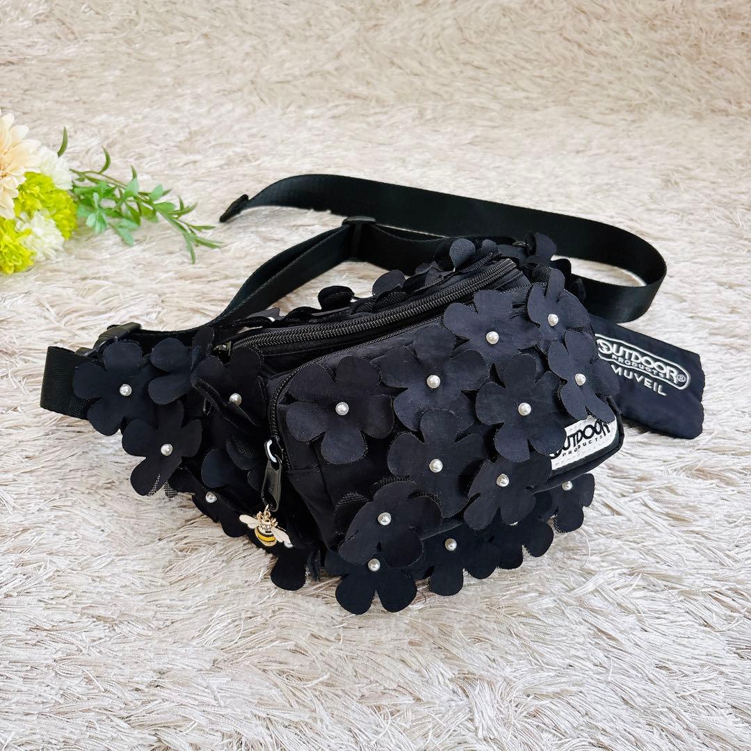 極美品✨MUVEILミュベール×アウトドアプロダクツ コラボ ウエストポーチ 黒