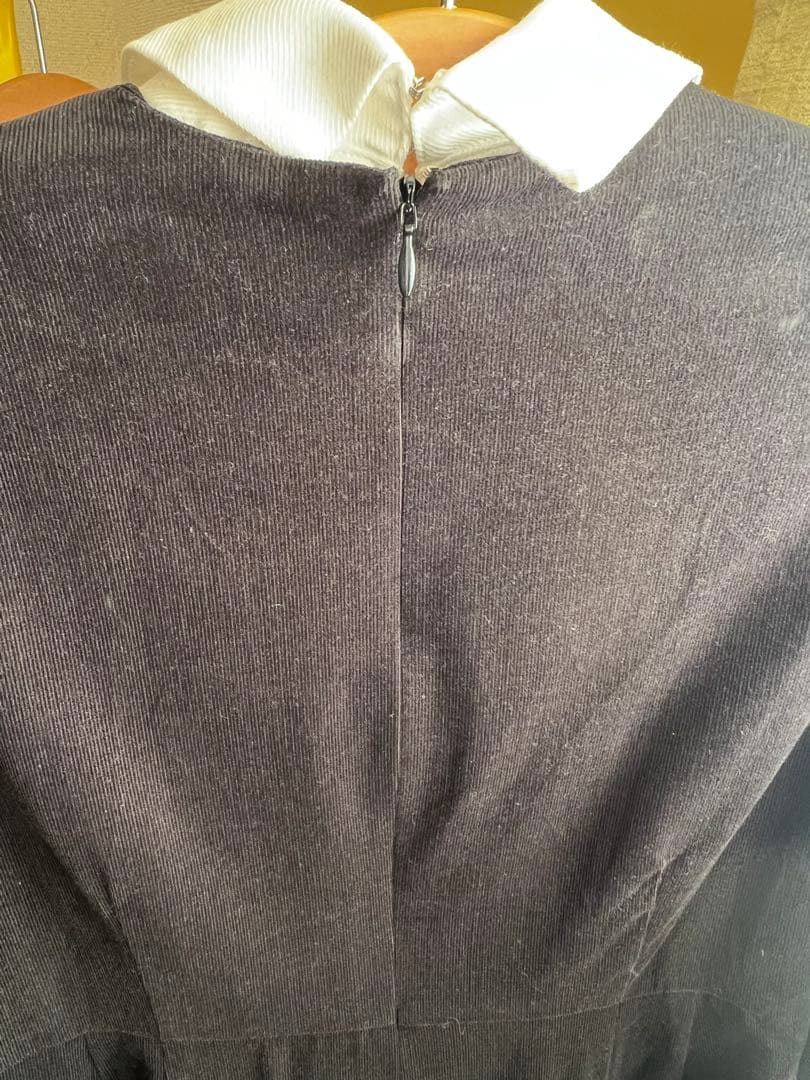 PAMEO POSE Ribbon Call Dress 黒 長袖 ワンピース