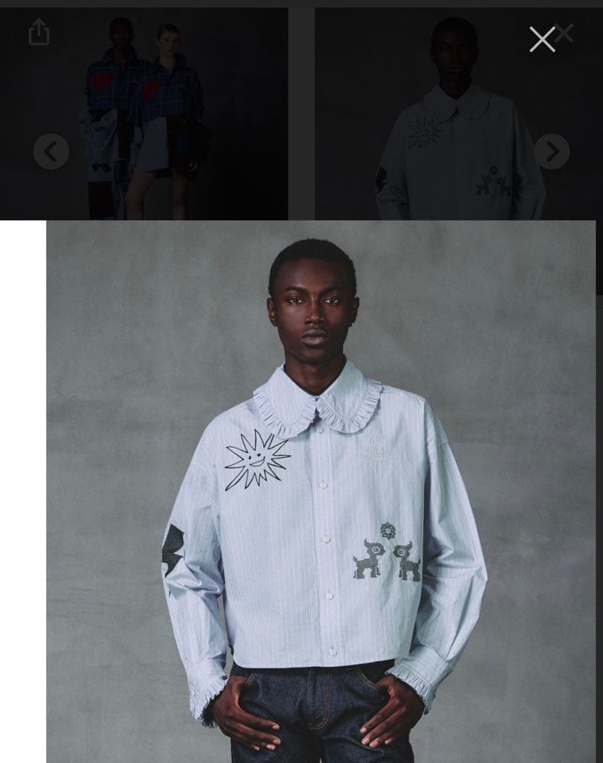 Vivienne Westwood 原宿ラフォーレ限定 刺繍 フリルシャツ