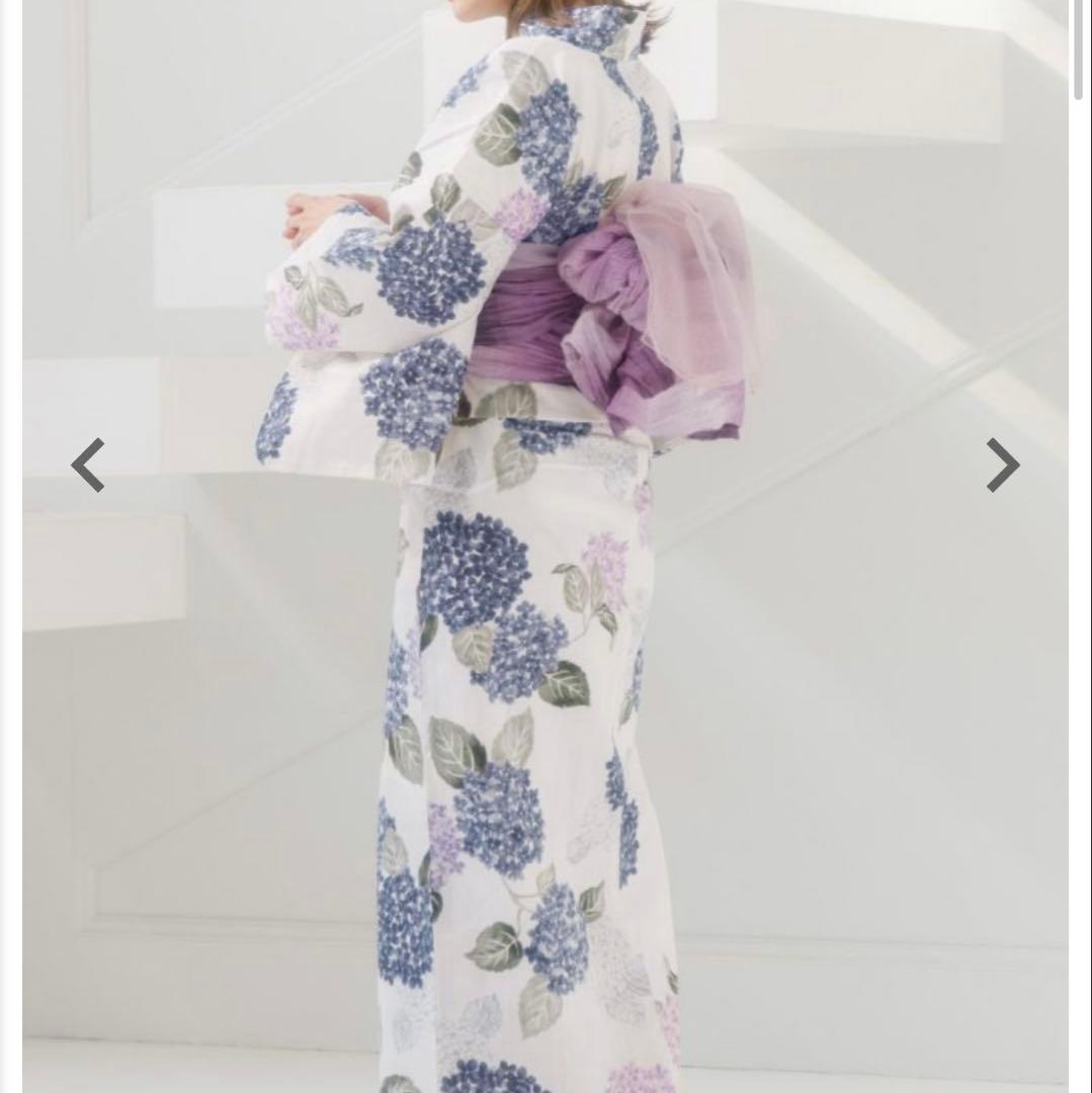 紫陽花柄 浴衣・帯セット 女性用