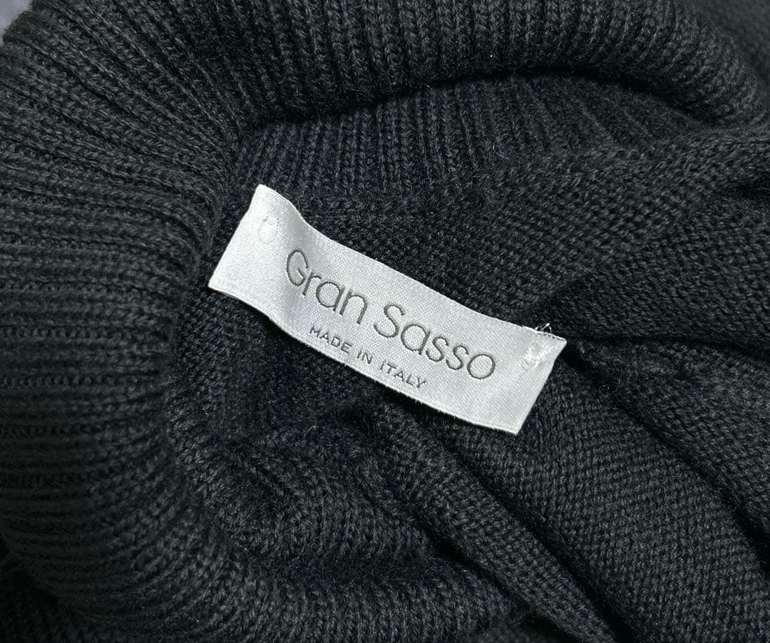 gransasso タートルネック ニット ブラック