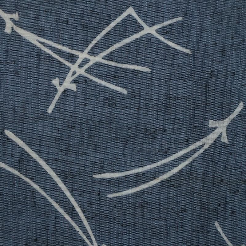 《浴衣■綿紬◆シンプルこぼれ松葉■灰青◆木綿■◆夏着物◆UH8-13》