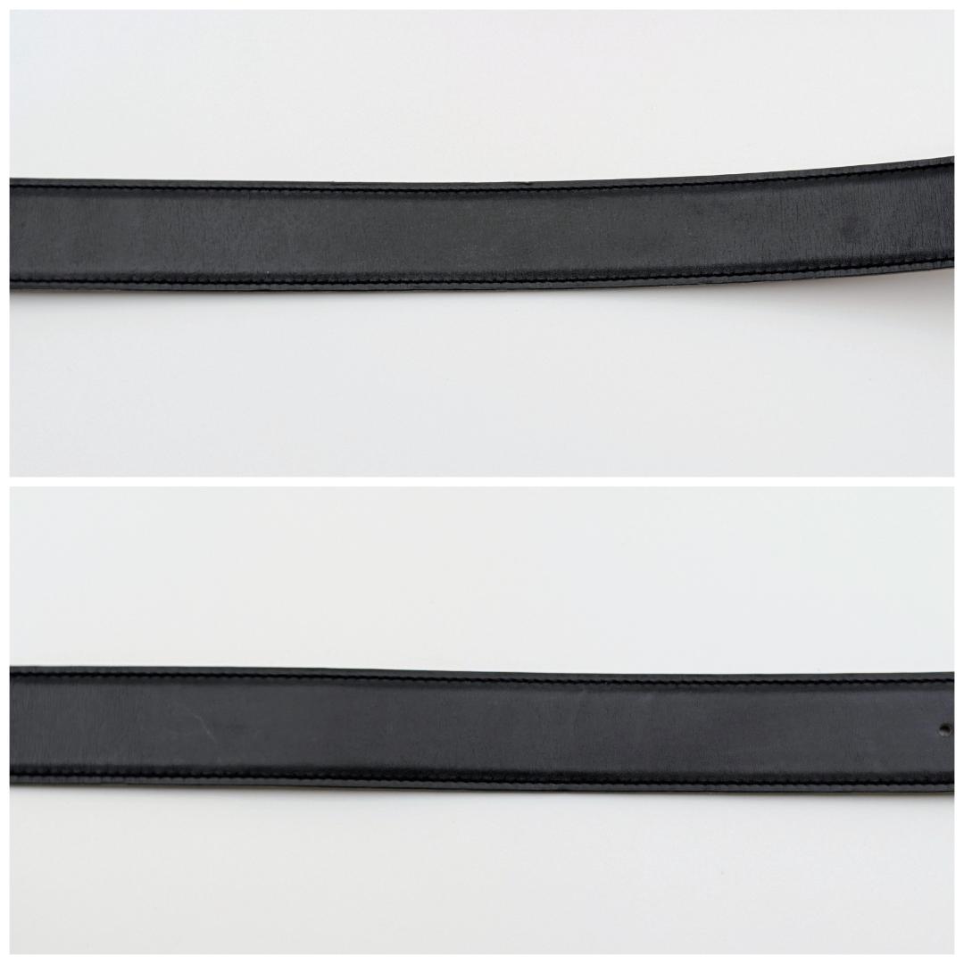 エルメス コンスタンス Hベルト ゴールド リバーシブル カーフ 65 ブラック