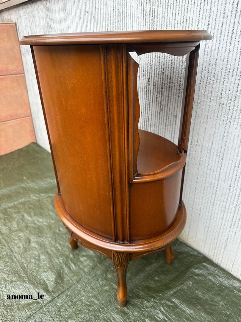 【ラウンドチェスト】イタリア　カブリオールレッグ　コンソール　キャビネット