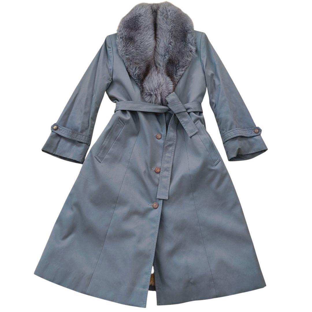 TOGU TOHOMINK　ロングコート　13　ファー　ライナー付　Aライン