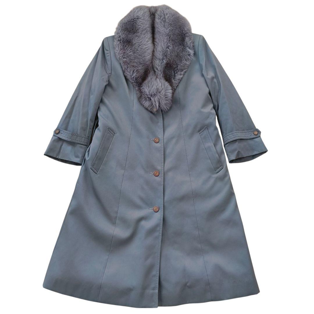 TOGU TOHOMINK　ロングコート　13　ファー　ライナー付　Aライン