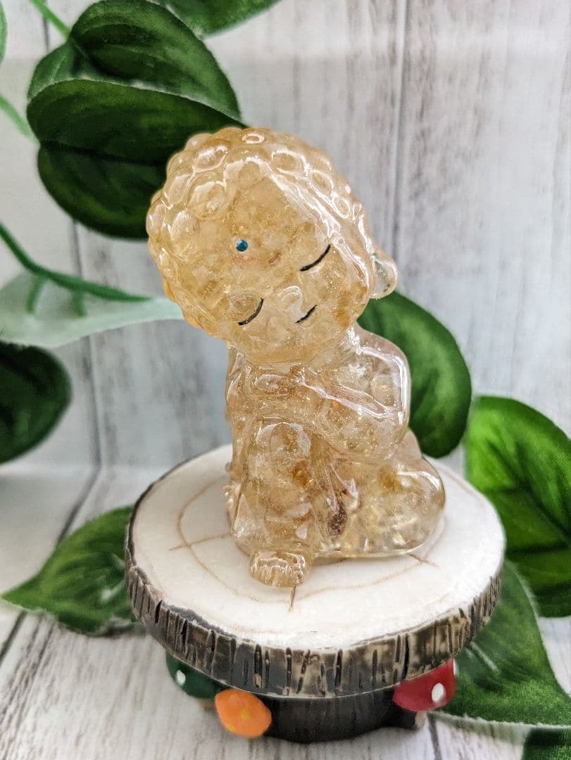 【やま】シトリンのビリケンさん形オルゴナイト☆他１１点