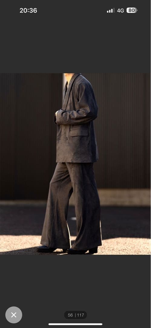 clel ダブルテックフェード ジャケット　スラックス　セットアップ　L