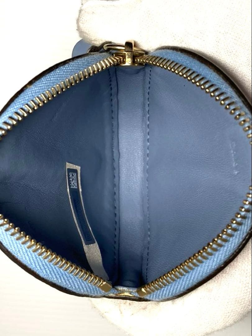 美品　クロエ　レザー　ラウンド　ケース　ミニポーチ　キーホルダー　箱付き