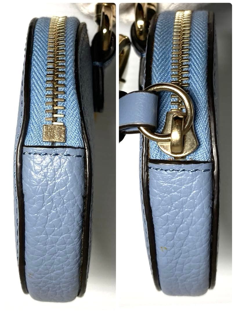 美品　クロエ　レザー　ラウンド　ケース　ミニポーチ　キーホルダー　箱付き