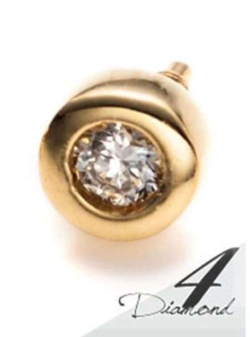 Picollet 軟骨ピアス パーツ ダイヤモンド 18K イエローゴールド