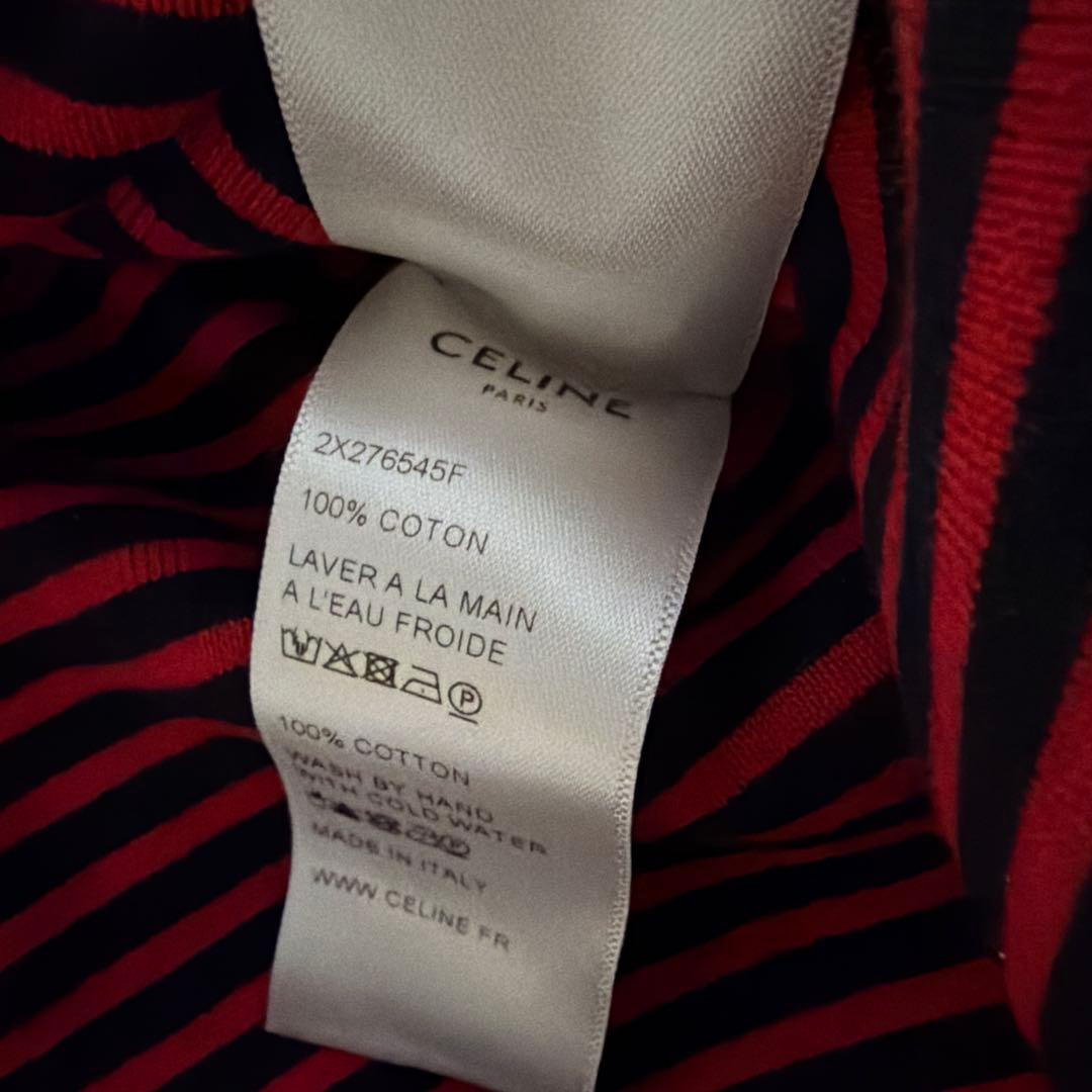 CELINE セリーヌ 2X276545F　ボーダーニット　XS　レッド