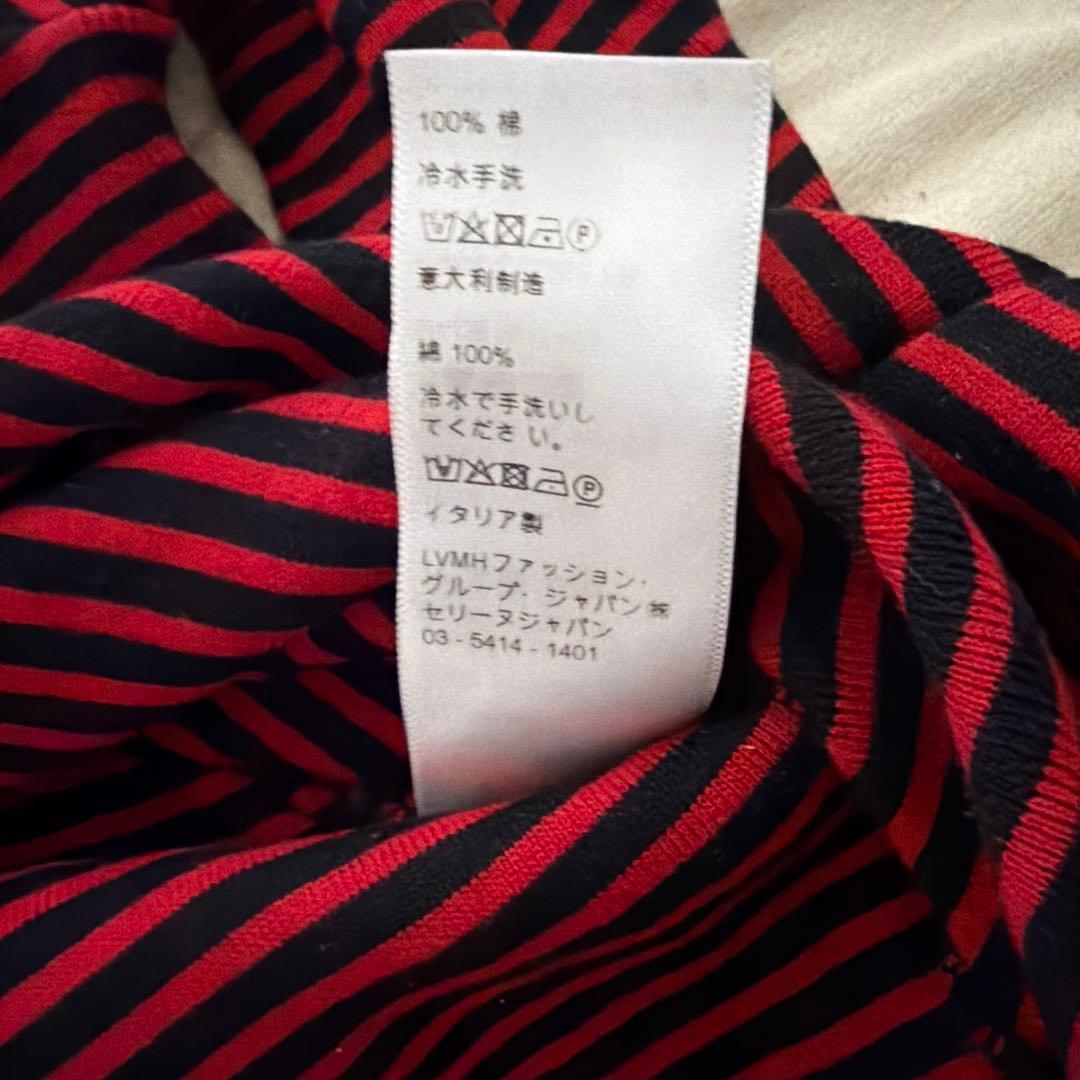 CELINE セリーヌ 2X276545F　ボーダーニット　XS　レッド