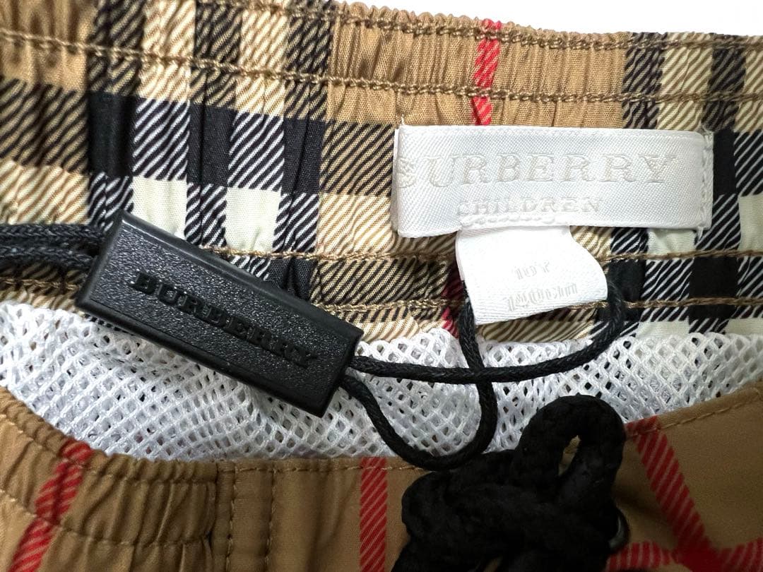 新品 バーバリー ノバチェック スイムパンツ 140cm10Y ハーフパンツ