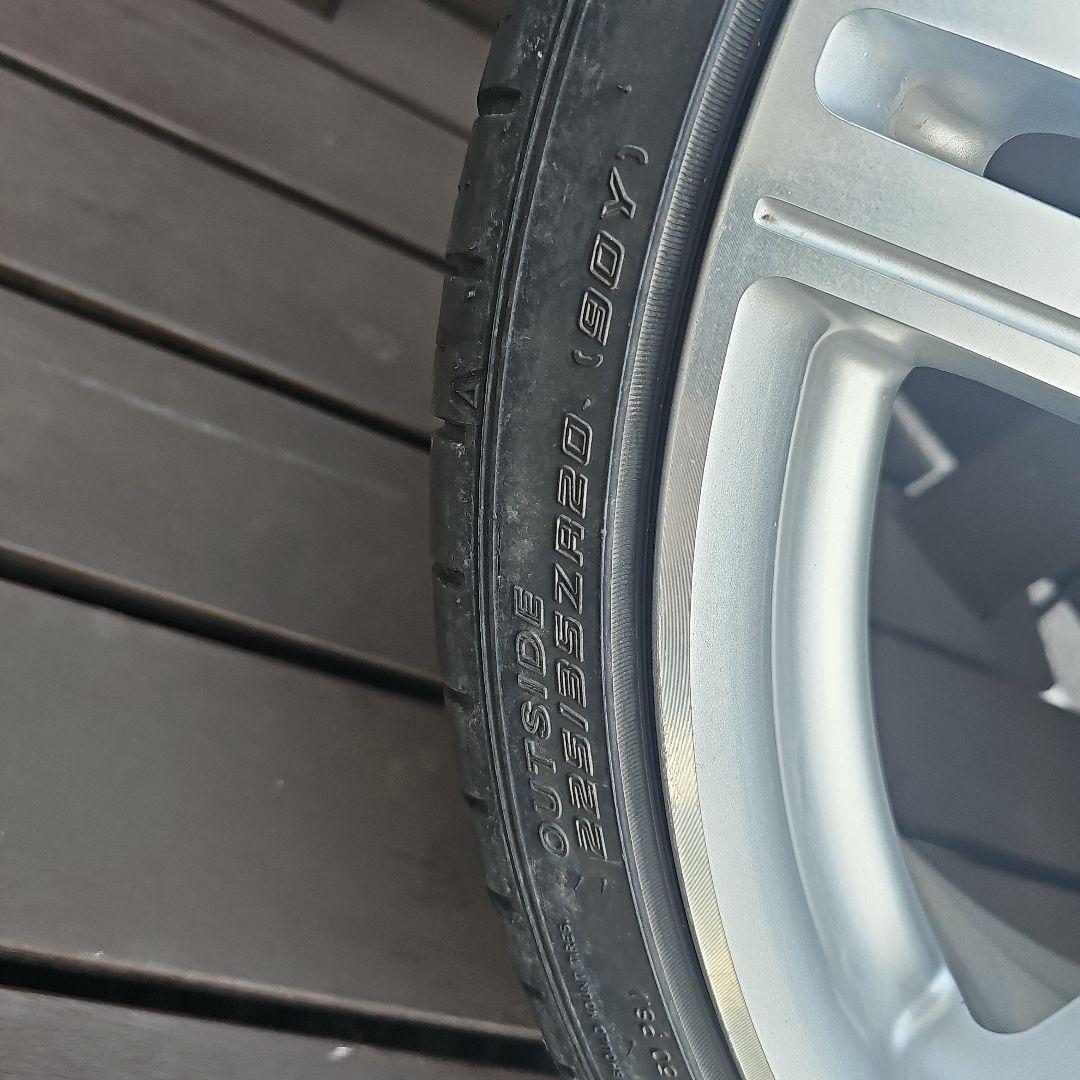 20インチ シルバー 5スポークホイールセット