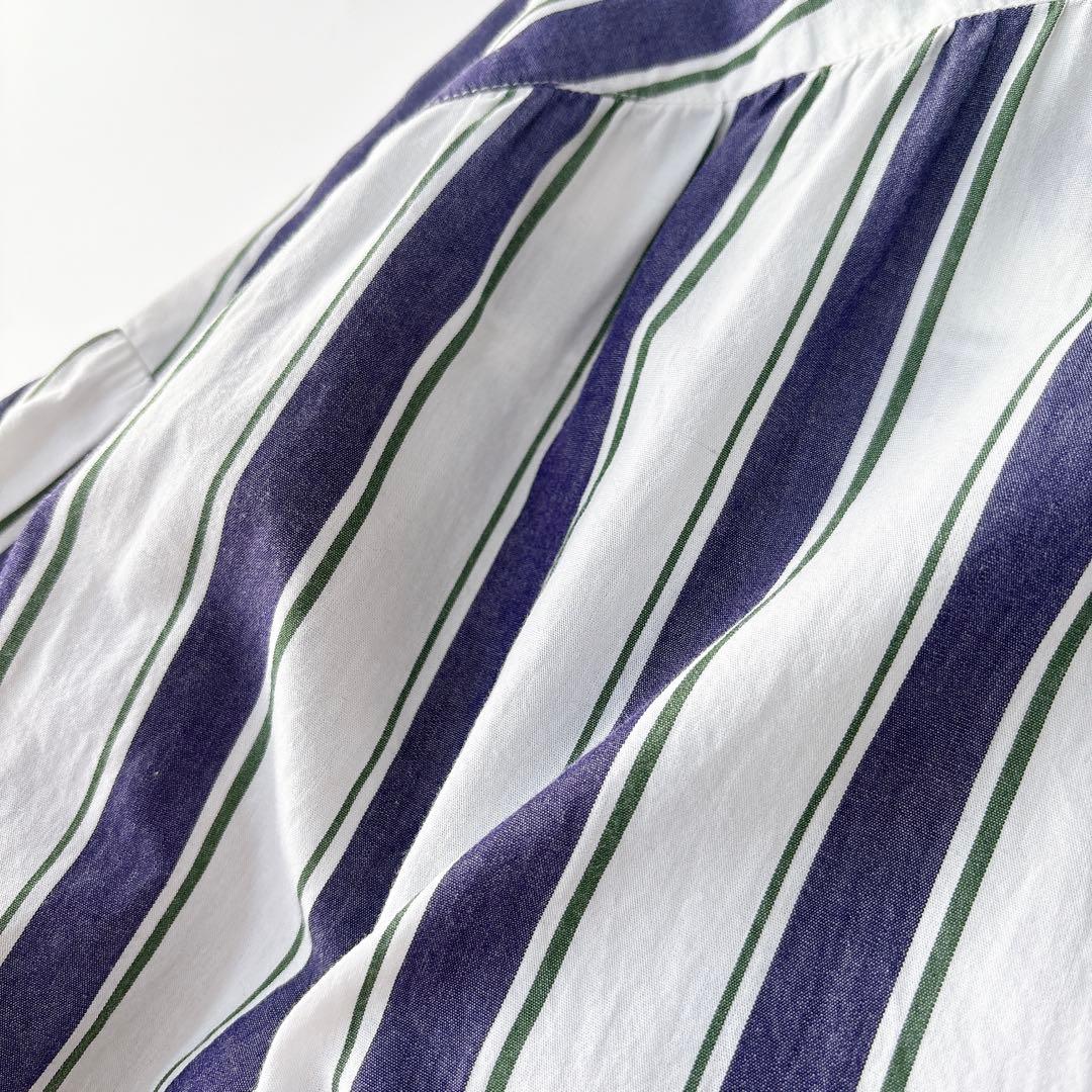 綾*様 美品⁑ヌキテパ　インドコットン　バンドカラーロングシャツワンピース　スト