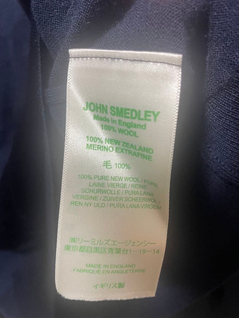 うにJOHNSMEDLEY ジョンスメドレー ネイビー タートルネック L