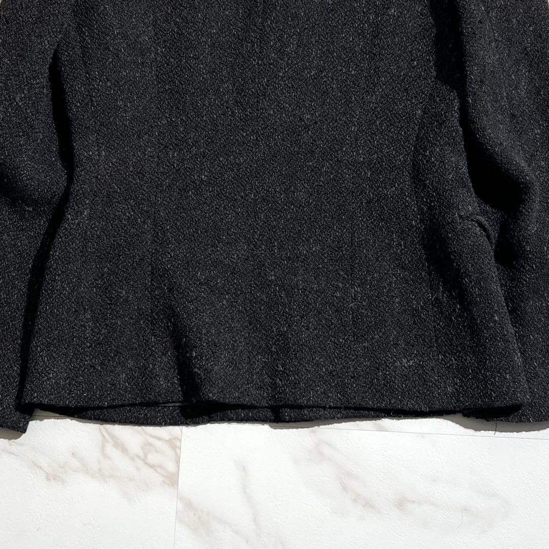 入手困難✨ アルパカ素材 ヨーガンレール ノーカラージャケット ブラック系
