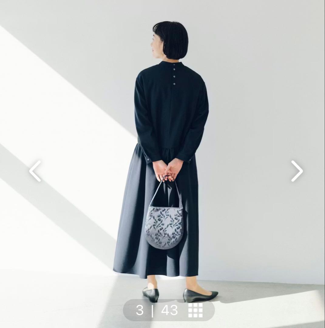 美品/北欧、暮らしの道具店/シワになりにくいフォーマルワンピース/Mサイズ