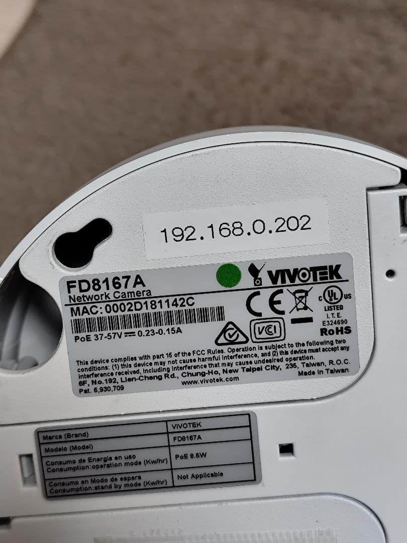 VIVOTEK FD8167A 防犯カメラ 2台セット