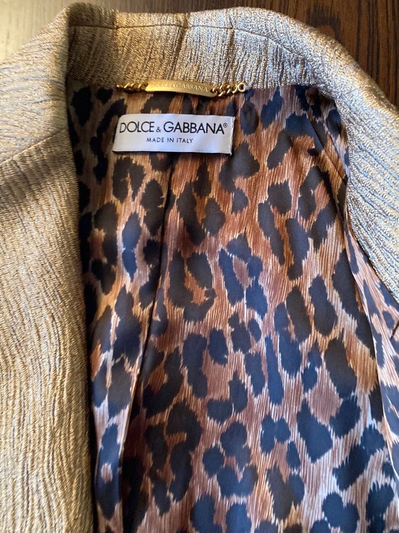 DOLCE & GABBANA新品2釦GOLDJACKET IN Leopard
