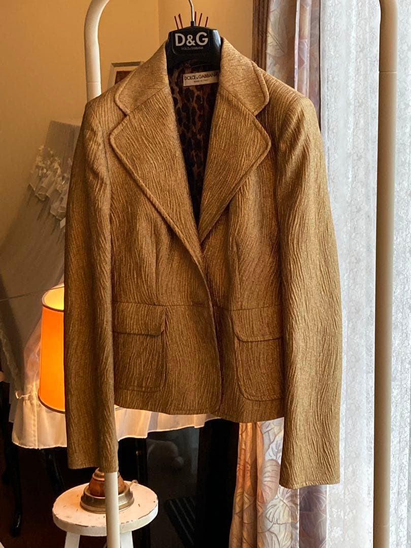 DOLCE & GABBANA新品2釦GOLDJACKET IN Leopard