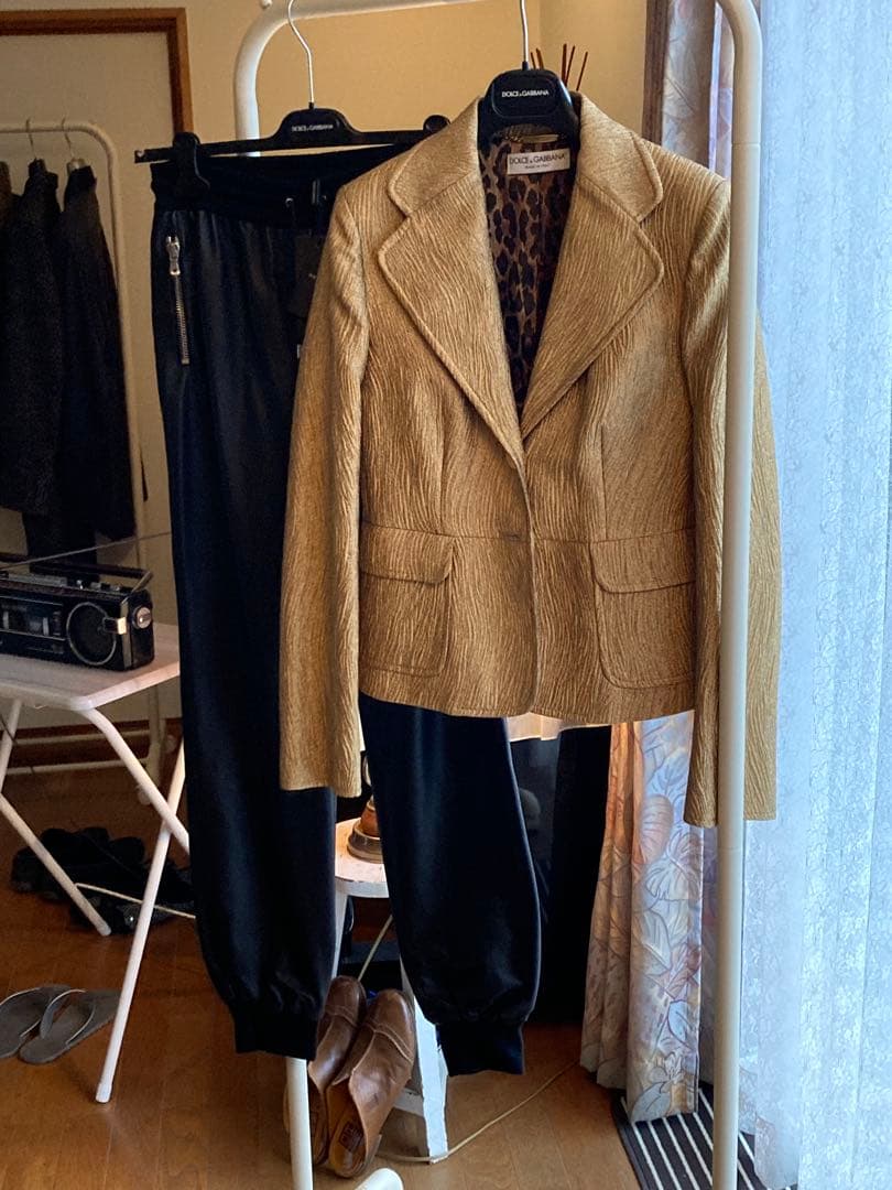 DOLCE & GABBANA新品2釦GOLDJACKET IN Leopard