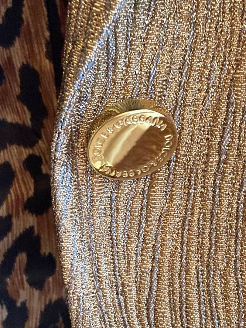 DOLCE & GABBANA新品2釦GOLDJACKET IN Leopard