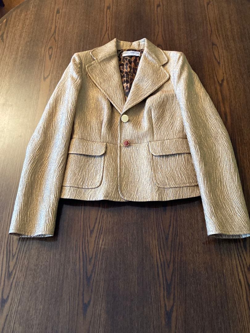 DOLCE & GABBANA新品2釦GOLDJACKET IN Leopard