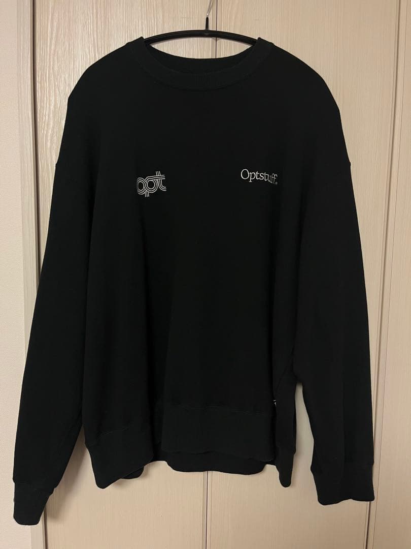 トップス Optstuff CREWNECK SWEAT SHIRT (BLACK) L