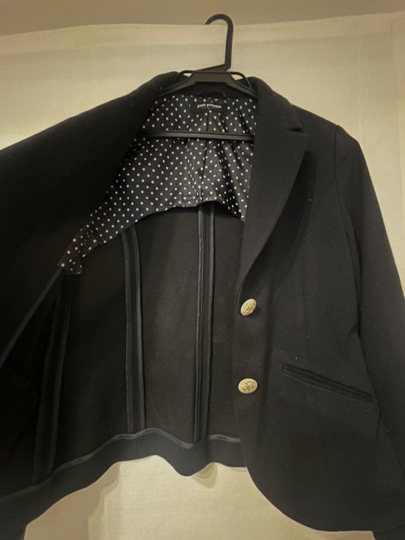 ポンポネット　ブレザー　スカート　リボン　グレー　受験　卒業式　L 160