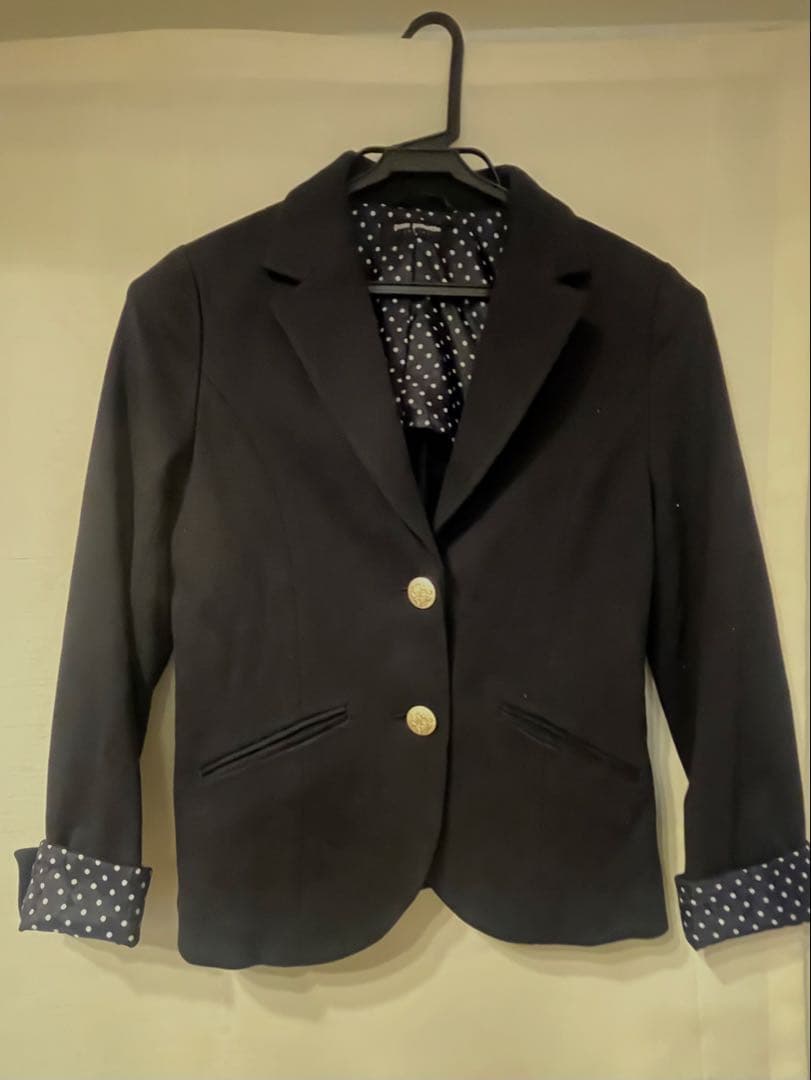 ポンポネット　ブレザー　スカート　リボン　グレー　受験　卒業式　L 160